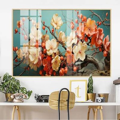 File in mica File gốc in bộ tranh decor treo tường đẹp hoa 5d DC4323 (ảnh gốc) đẹp