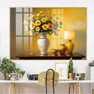Download file gốc File gốc in bộ tranh decor treo tường đẹp hoa 5d DC4335 (in lụa) hoa lá