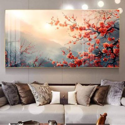 File gốc File gốc in bộ tranh decor treo tường đẹp hoa 5d DC4350 (in lụa) cao cấp