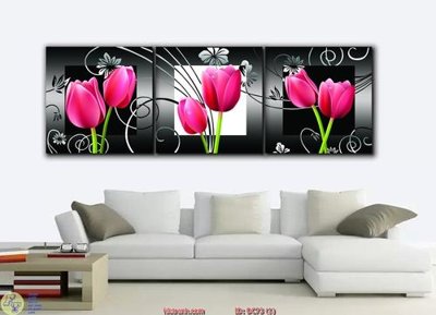 File gốc Tranh treo hoa tulip DC73 (PNG) không nền chất lượng
