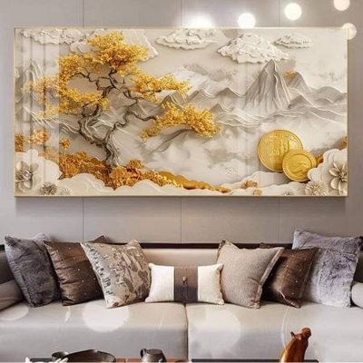 File gốc in ấn File gốc file tranh phù điêu 5d treo tường cực đẹp DK4543 chuẩn màu CMYK