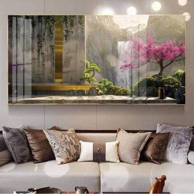 Download file gốc File gốc file tranh phù điêu 5d treo tường cực đẹp DK4620 (in lụa) hoa lá