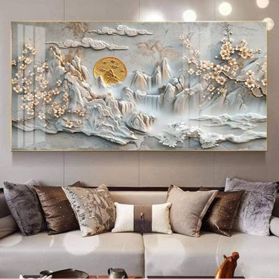 File tranh File gốc file tranh phù điêu 5d treo tường cực đẹp DK4638 (bản gốc) in lụa dán tường