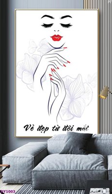 File tranh Tranh trang trí đông y dưỡng sinh spa môi mi DY1003 (gốc) chủ đề động vật