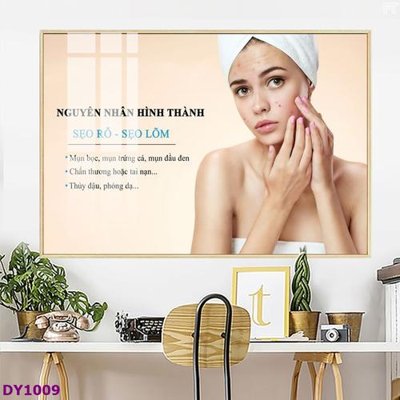 File gốc in mica Tranh trang trí đông y dưỡng sinh spa môi mi DY1009 chất lượng