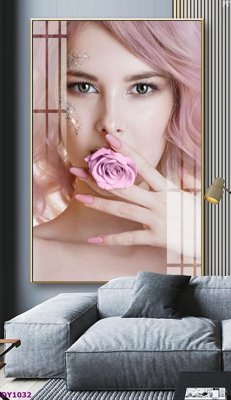 File in trần Tranh trang trí đông y dưỡng sinh spa môi mi DY1032 (bản gốc) mây trời