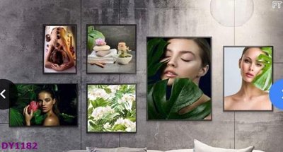 File in trần Tranh trang trí đông y dưỡng sinh spa môi mi DY1182 (bản gốc) phong cảnh