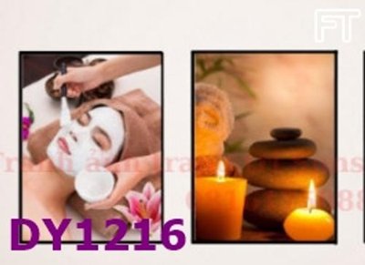 File gốc Tranh trang trí đông y dưỡng sinh spa môi mi DY1216 (in lụa) tranh mã đáo