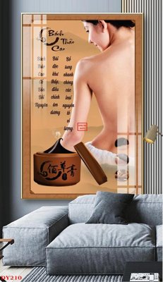 File tranh Tranh trang trí đông y spa môi mi DY210 (file gốc) chủ đề phong thủy