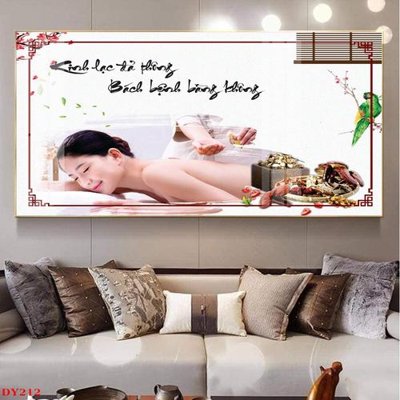 Tải file Tranh trang trí đông y spa môi mi DY212 (gốc) in nhanh