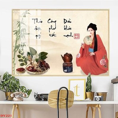 File gốc Tranh trang trí đông y spa môi mi DY221 (ảnh chi tiết) để in ấn