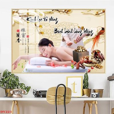 File tranh gốc Tranh trang trí đông y spa môi mi DY223 (bản đẹp) độc quyền