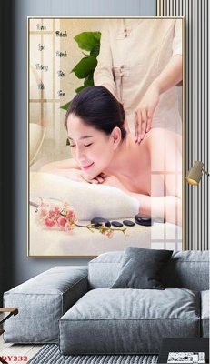 File in trần Tranh trang trí đông y spa môi mi DY232 (file gốc) phong thủy