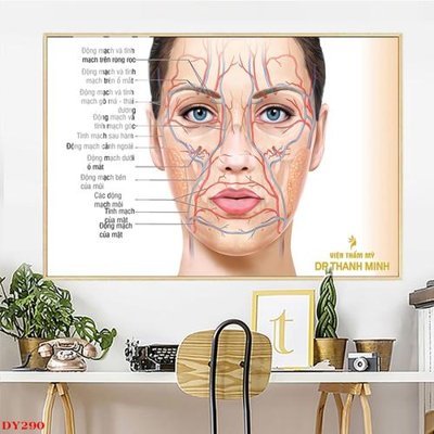 File gốc in mica Tranh trang trí đông y spa môi mi DY290 chất lượng