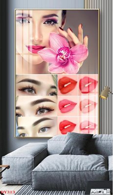 File gốc Tranh trang trí đông y spa môi mi DY313 (dành cho trang trí nội thất)