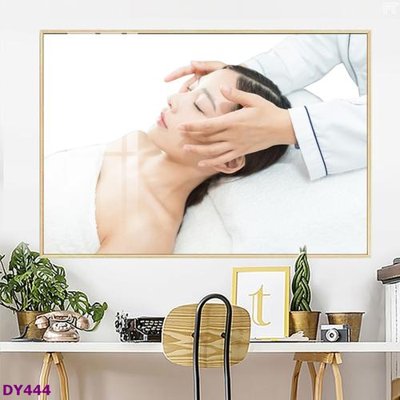 Download file gốc Tranh trang trí đông y dưỡng sinh spa môi mi DY444 (in lụa) hoa lá