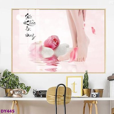 File ảnh Tranh trang trí đông y dưỡng sinh spa môi mi DY445 (gốc) in decal dán tường