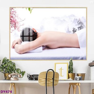 File in trần Tranh trang trí đông y dưỡng sinh spa môi mi DY474 (bản gốc) phong cảnh
