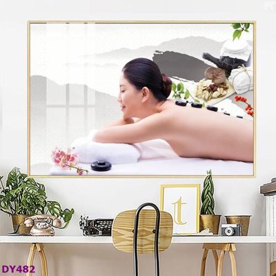 File gốc Tranh trang trí đông y dưỡng sinh spa môi mi DY482 (ảnh chi tiết) để in trần