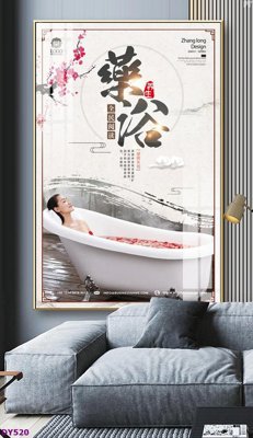 File PSD Tranh trang trí đông y dưỡng sinh spa môi mi DY520 (chất lượng in ấn)