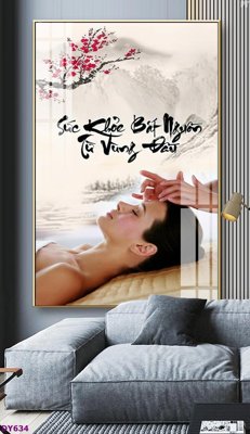 Hình ảnh file gốc Tranh trang trí đông y dưỡng sinh spa môi mi DY634 (chất lượng cao)