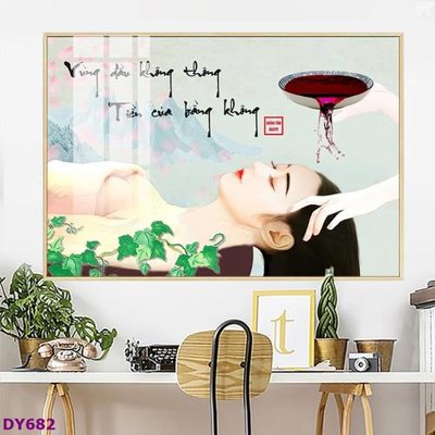 Tải file gốc Tranh trang trí đông y dưỡng sinh spa môi mi DY682 (in khổ lớn) không vỡ