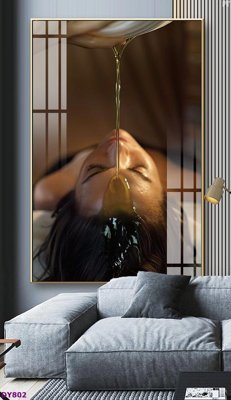 File gốc Tranh trang trí đông y dưỡng sinh spa môi mi DY802 (in lụa) trang trí tường