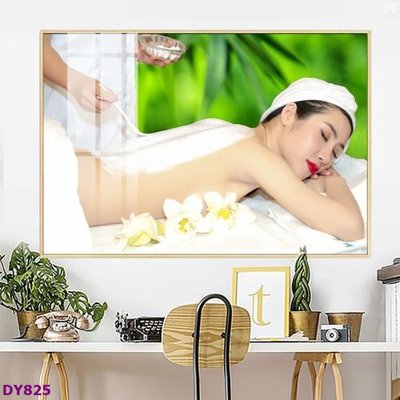 Ảnh gốc Tranh trang trí đông y dưỡng sinh spa môi mi DY825 (độ nét cao) in mica
