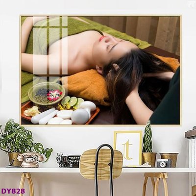 Tải file gốc in lụa Tranh trang trí đông y dưỡng sinh spa môi mi DY828 siêu nét