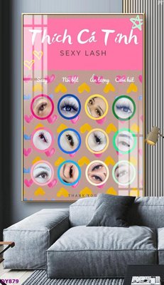 File gốc in mica Tranh trang trí đông y dưỡng sinh spa môi mi DY879 chất lượng