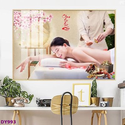 File tranh quảng cáo Tranh trang trí đông y dưỡng sinh spa môi mi DY993 (download file gốc)