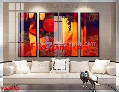 File tranh in mica File gốc in bộ tranh decor treo tráng gương canvas FA1027 (độ phân giải cao)