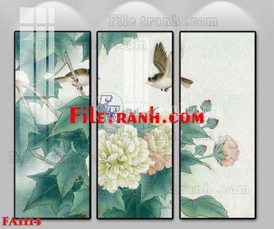 Hình ảnh file gốc in trần nhà File gốc in bộ tranh decor treo tráng gương canvas FA1114