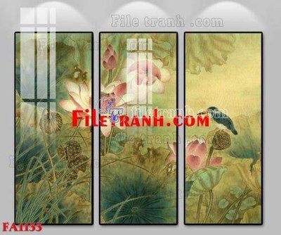 File tranh File gốc in bộ tranh decor treo tráng gương canvas FA1133 (bản gốc) treo quán cafe