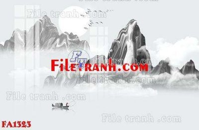 File tranh PSD File gốc in bộ tranh decor treo tráng gương canvas FA1323 chất lượng cao