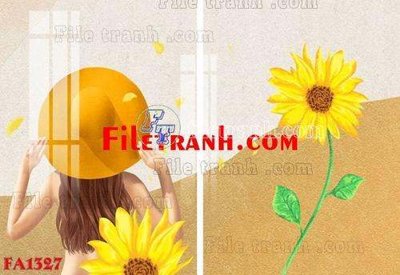 File gốc in ấn File gốc in bộ tranh decor treo tráng gương canvas FA1327 chuẩn màu CMYK