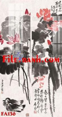 File gốc File gốc in bộ tranh decor treo tráng gương canvas FA136 (phiên bản chuẩn) để in ấn