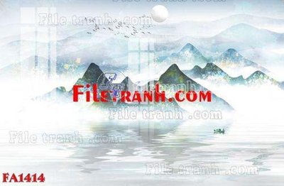 File tranh in mica File gốc in bộ tranh decor treo tráng gương canvas FA1414 (độ phân giải cao)