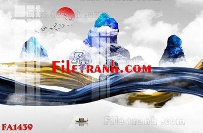 File gốc in mica File gốc in bộ tranh decor treo tráng gương canvas FA1439 chất lượng