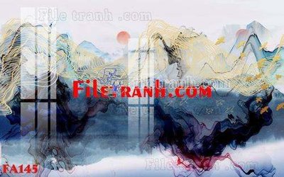 Hình ảnh file gốc in lụa File gốc in bộ tranh decor treo tráng gương canvas FA145