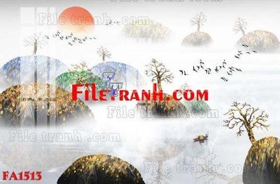 Tải file tranh gốc File gốc in bộ tranh decor treo tráng gương canvas FA1513 chất lượng cao