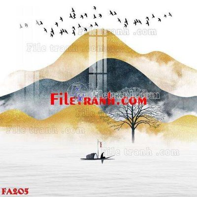 File ảnh File gốc in bộ tranh decor treo tráng gương canvas FA205 (gốc) in PP, decal
