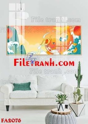 File PSD in ấn File gốc in bộ tranh decor treo tráng gương canvas FA2076 (chất lượng cao)