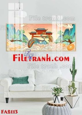 File tranh gốc File gốc in bộ tranh decor treo tráng gương canvas FA2113 chủ đề hiện đại