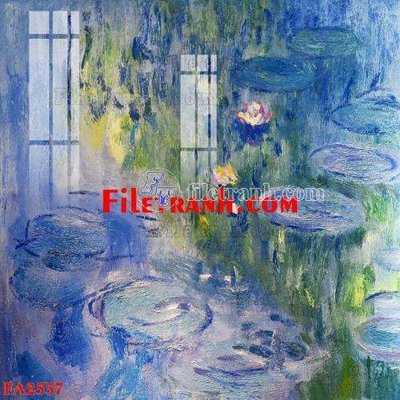 File tranh File gốc in bộ tranh decor treo tráng gương canvas FA2537 (file gốc) chủ đề phong thủy