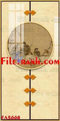 File gốc File gốc in bộ tranh decor treo tráng gương canvas FA2668 (phong cách) cổ điển