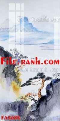 File tranh File gốc in bộ tranh decor treo tráng gương canvas FA2682 (bản gốc) in lụa 5D