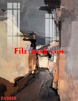 File tranh File gốc in bộ tranh decor treo tráng gương canvas FA2858 (bản gốc) in canvas