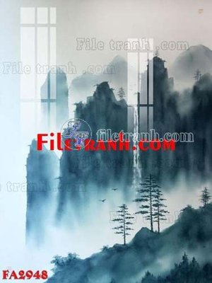 File gốc File gốc in bộ tranh decor treo tráng gương canvas FA2948 (cho in 3D) độc đáo