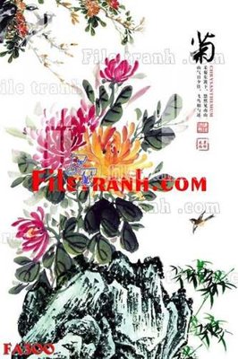 File tranh File gốc in bộ tranh decor treo tráng gương canvas FA300 (file gốc) chủ đề phong thủy